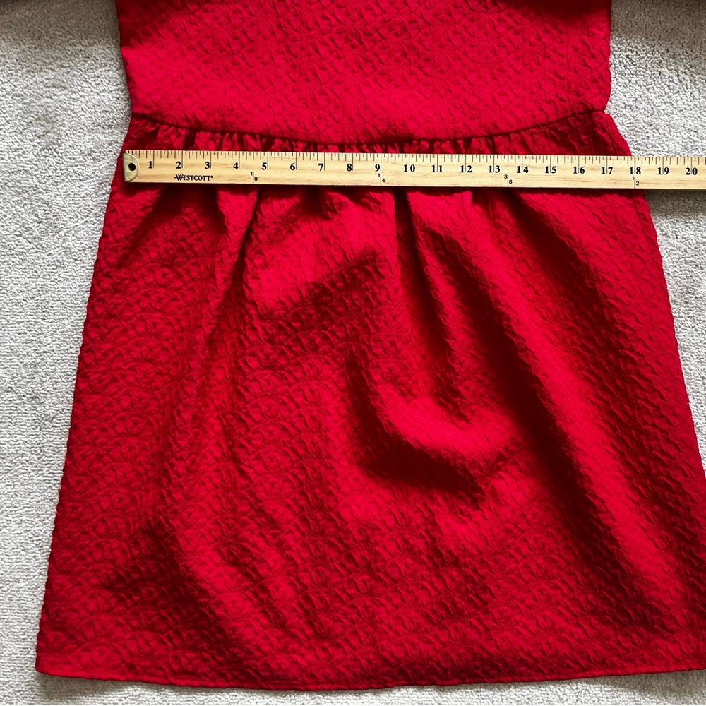 AMADI Esther Square Neckline Red Mini Dress Size Small Trendy Pretty Dainty - Picture 9 of 12